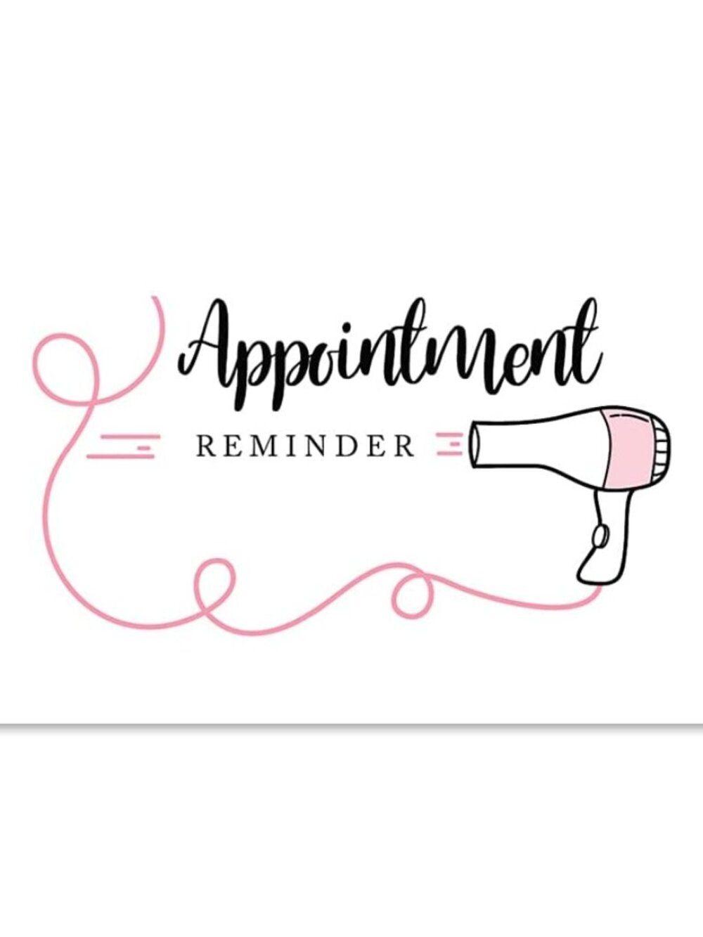 Hair Salon Appointment Business Cards for Hair Salon, Client Reminder, Beauty Pa